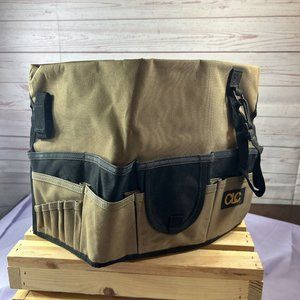 CLC 5 Gal Bucket Tool Organizer Polyester brown & Black multi pockets pre-owned